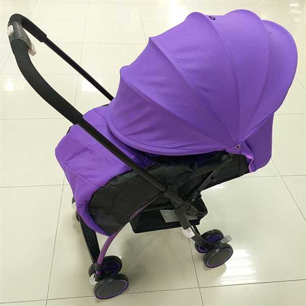коляска с перекидной ручкой фиолетовая