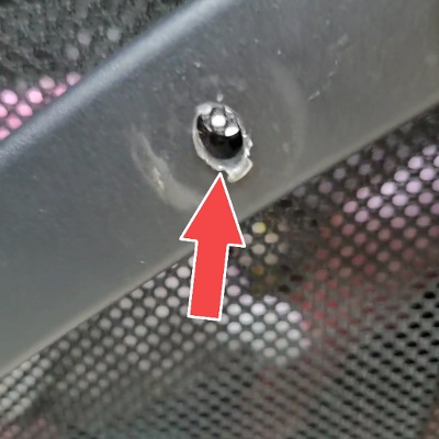 разбитое отверстие под заклепку в раме