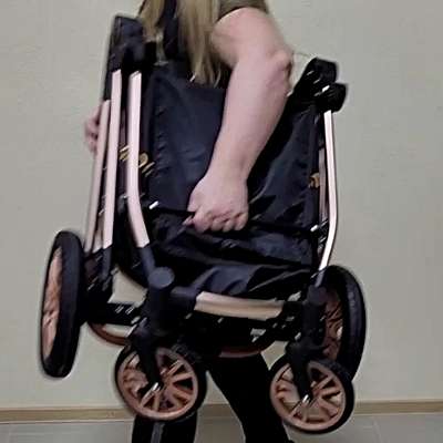 коляска для новорожденного складывается вместе с люлькой