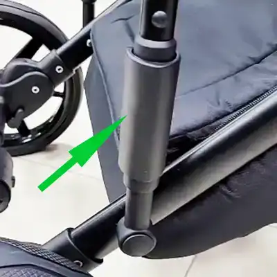 Additional frame suspension strut for improved shock absorption and dual chassis comfort