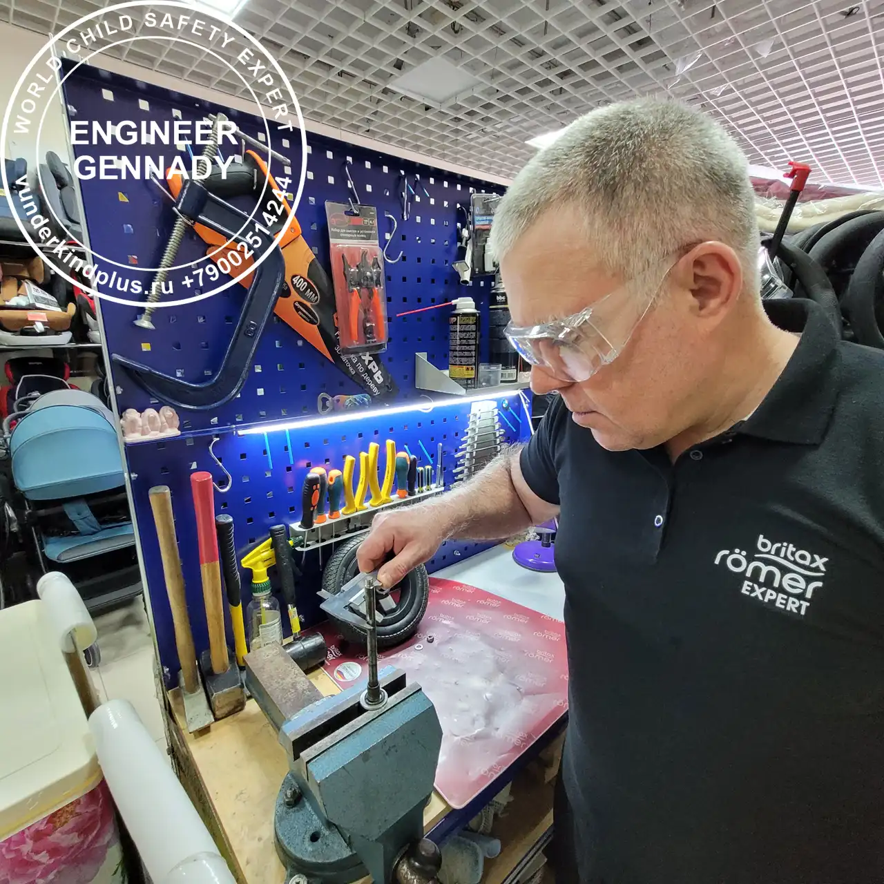 Engineer Gennady A. at the workbench developing the TRI-1 protocol in Novorossiysk