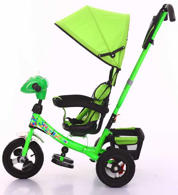 трехколесный велосипед с игровой панелью (зеленый)